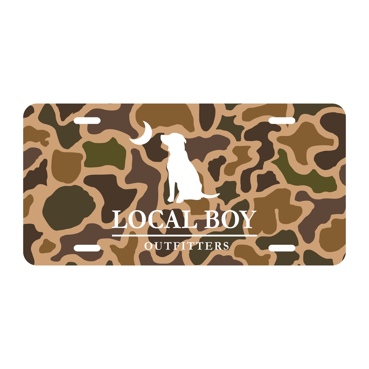 Local Boy License Plate - Old School Camo