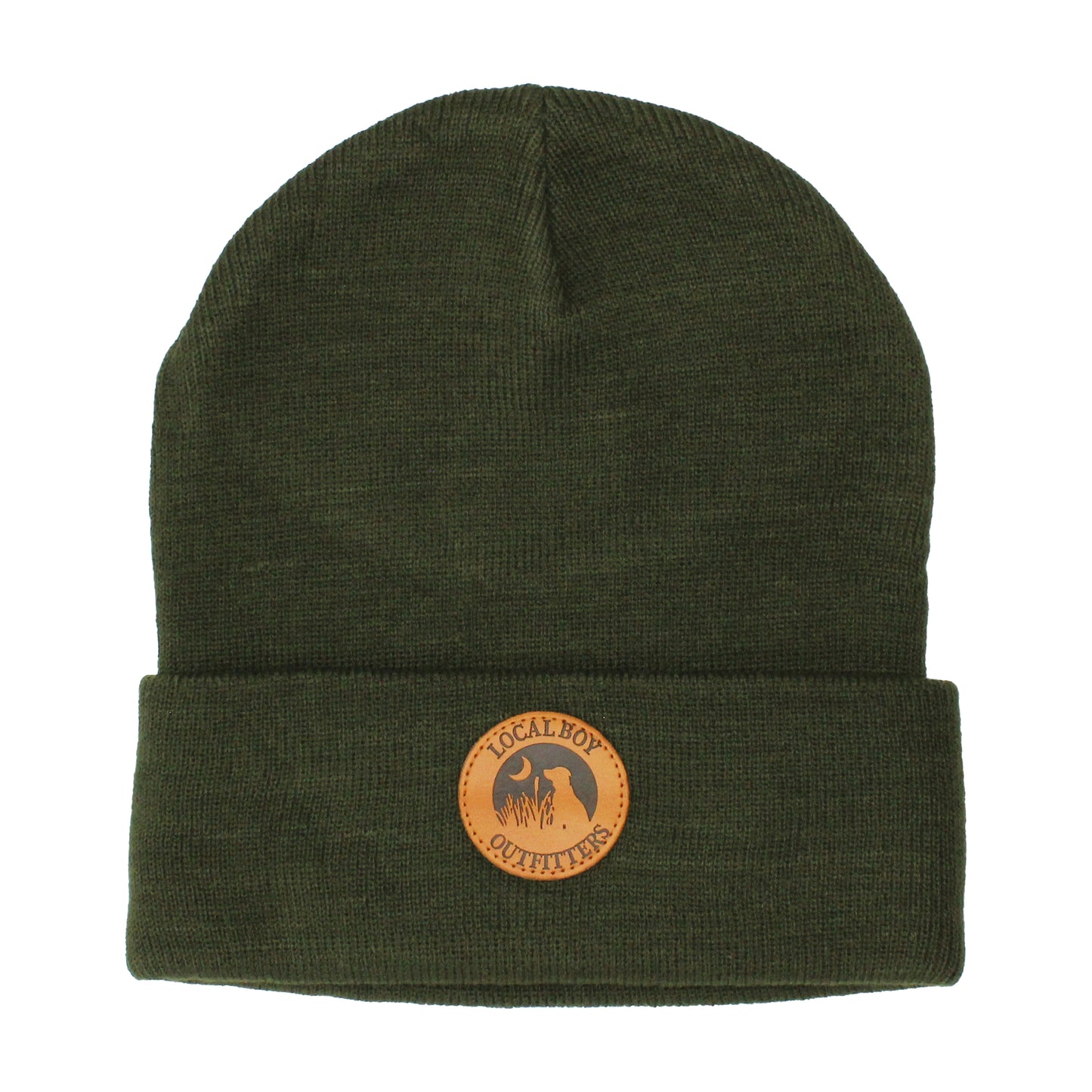 Leather Patch Beanie