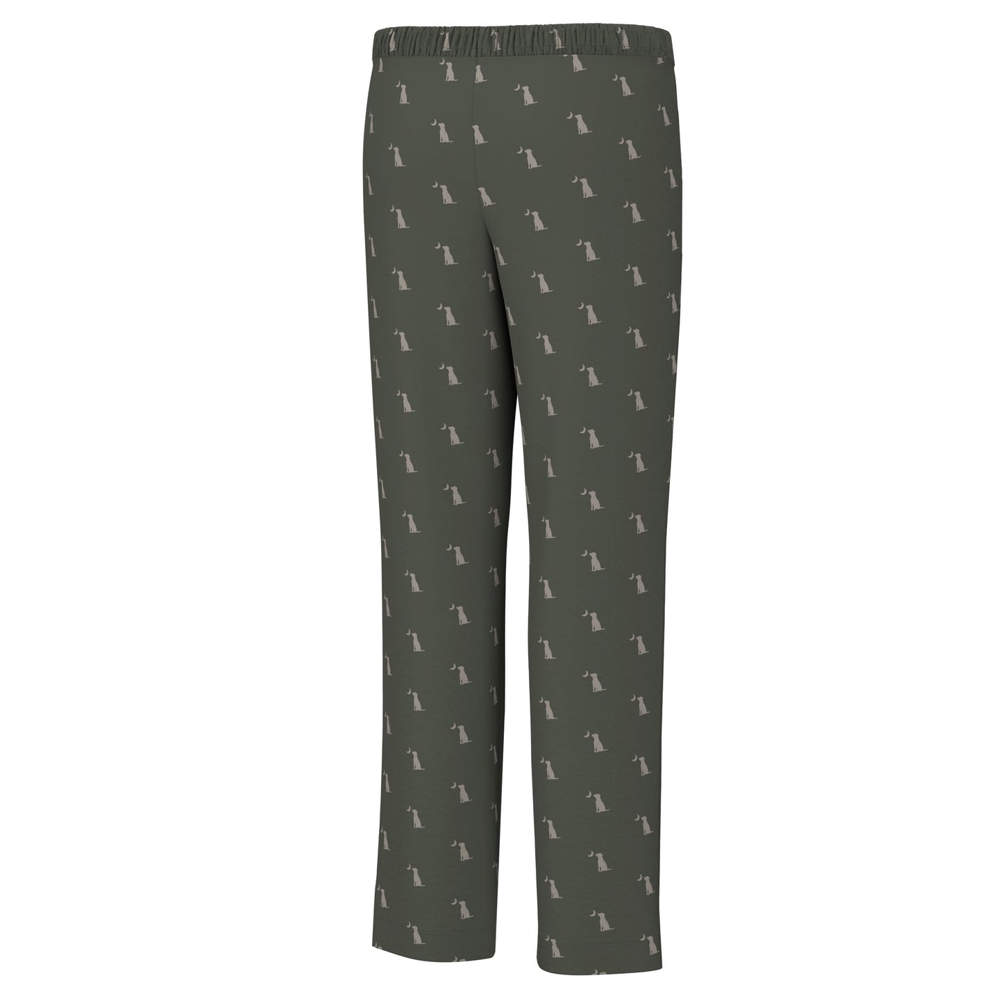 Pajama Pant - Dark Olive Dog & Moon