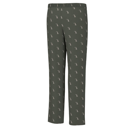 Pajama Pant - Dark Olive Dog & Moon