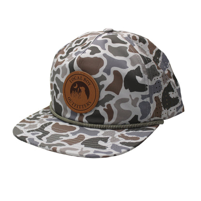 Perforated Low Profile Rope Hat - Leather Patch - Localflage