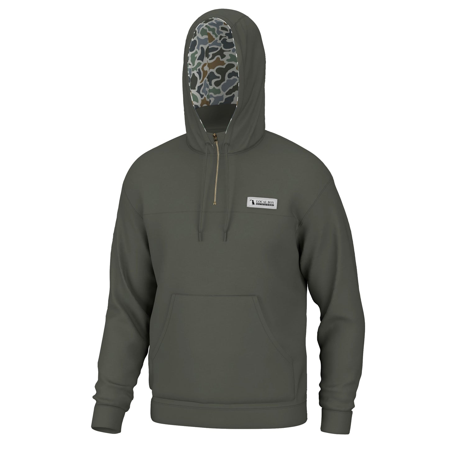 Quarter Zip Hoodie - Olive