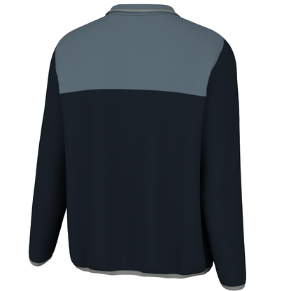 Quarter Snap Pullover - Navy / Light Blue