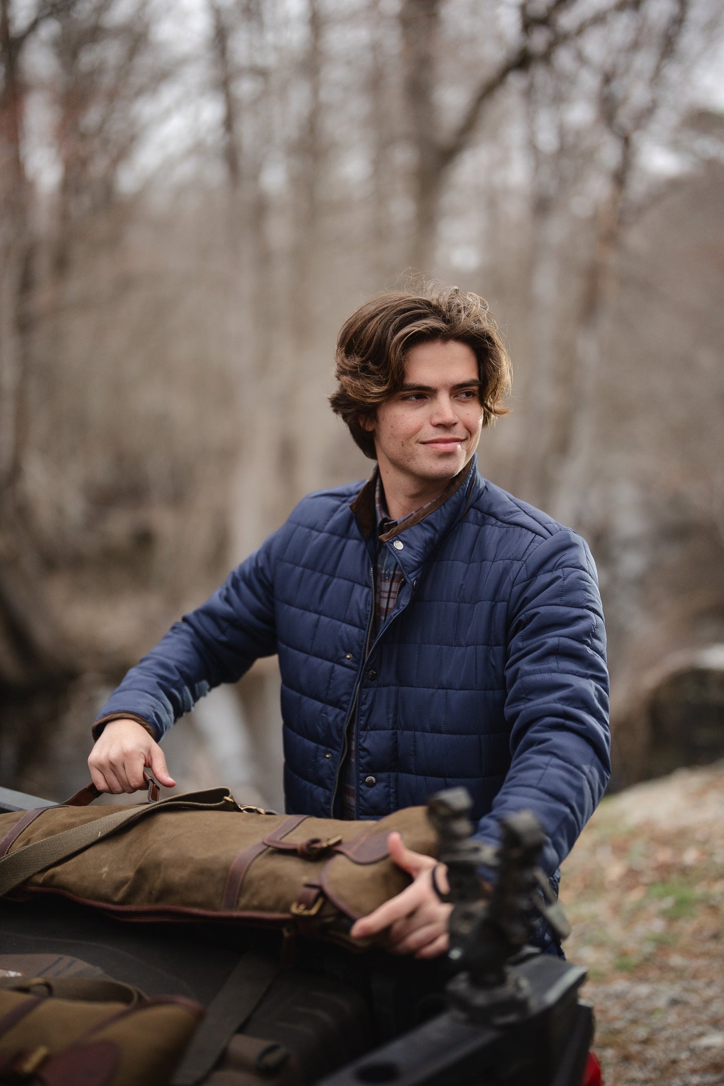 Brick Quilted Jacket - Navy