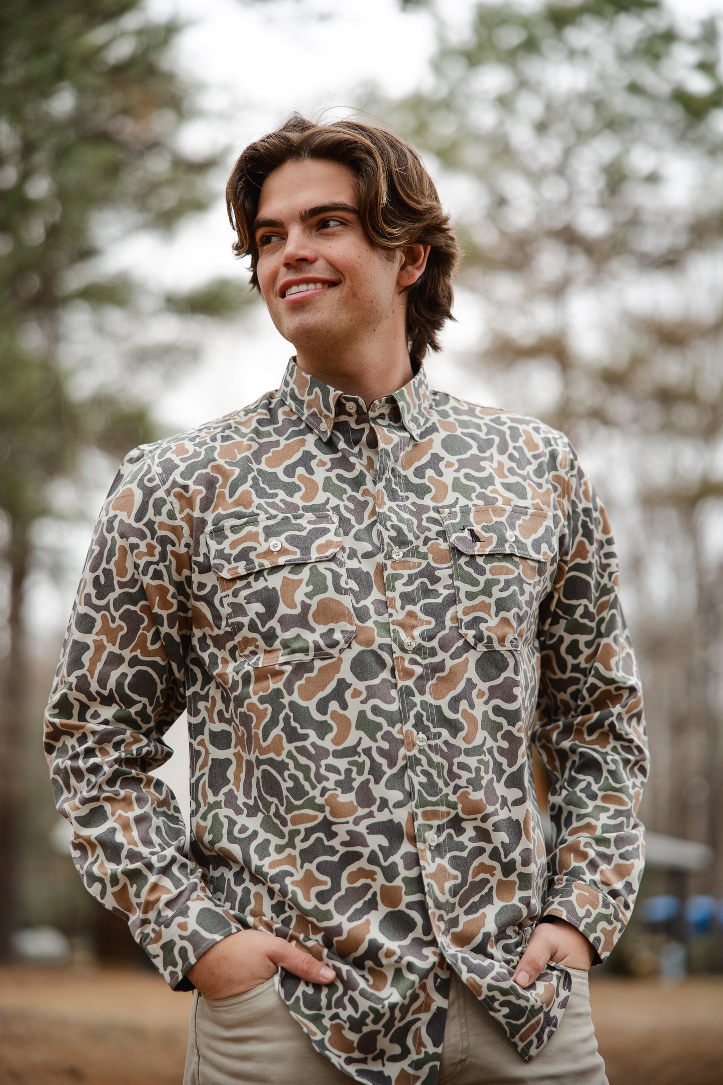 Camo Button-Up