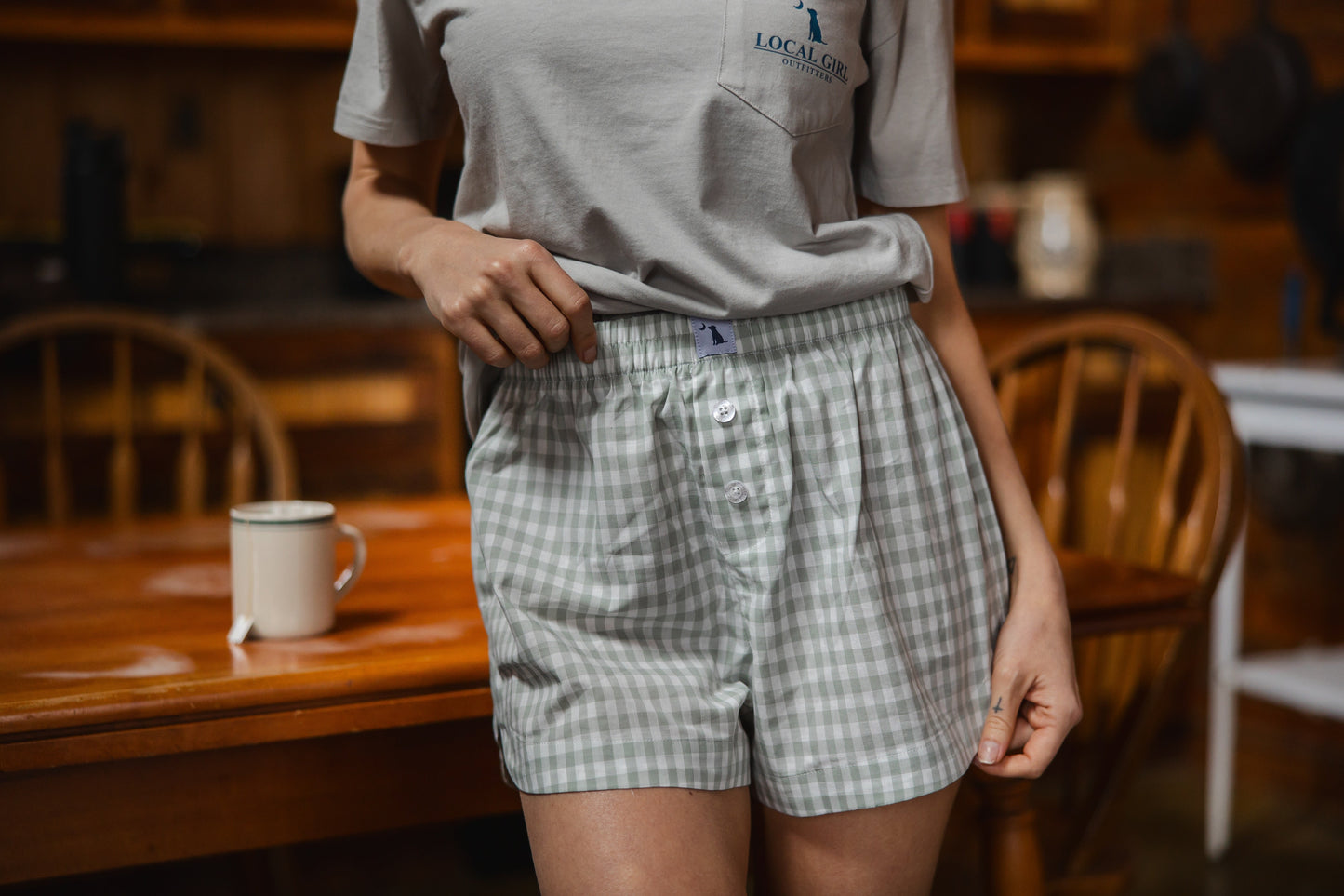 Local Girl Boxer Shorts - Sage