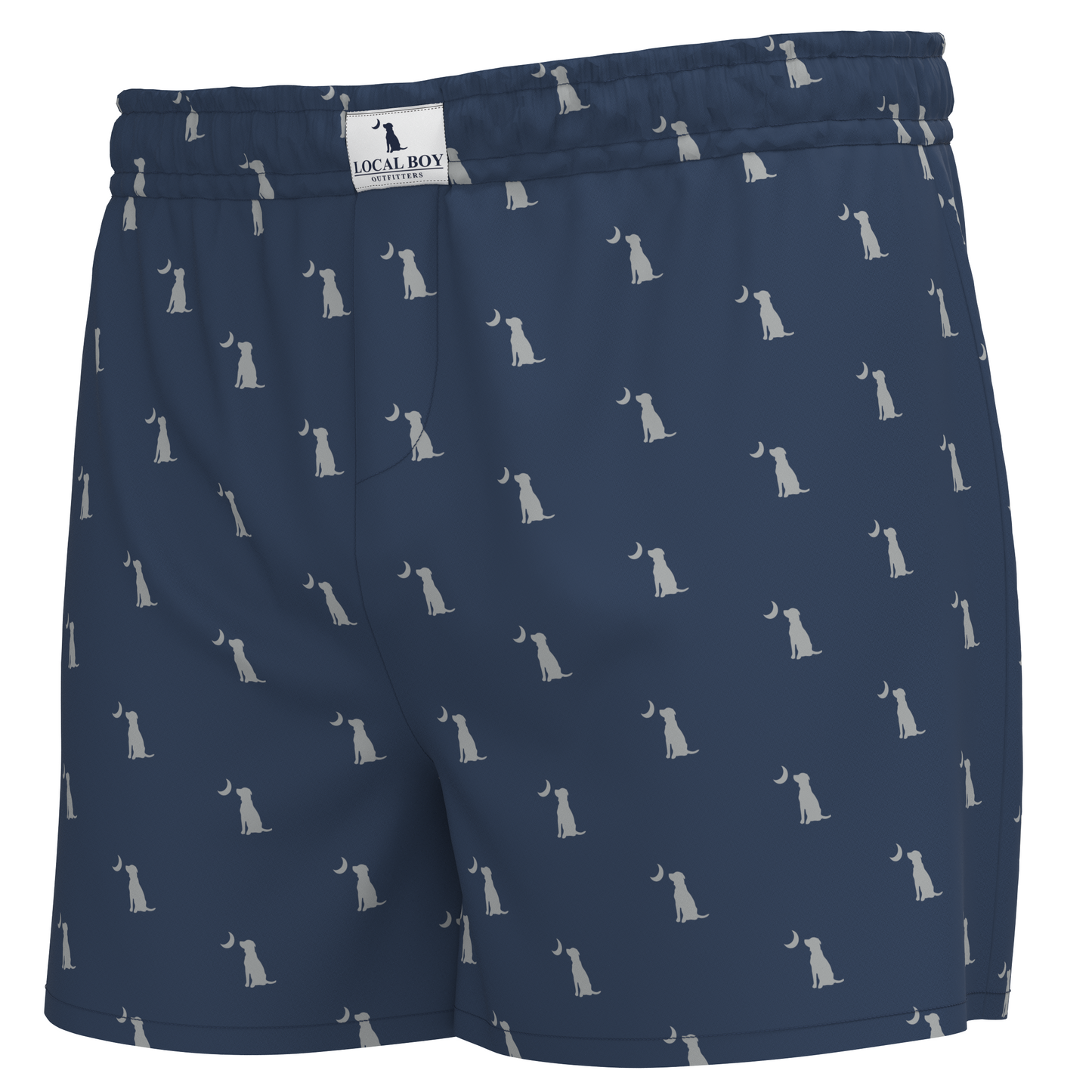 Boxer Shorts - Cobalt Dog & Moon