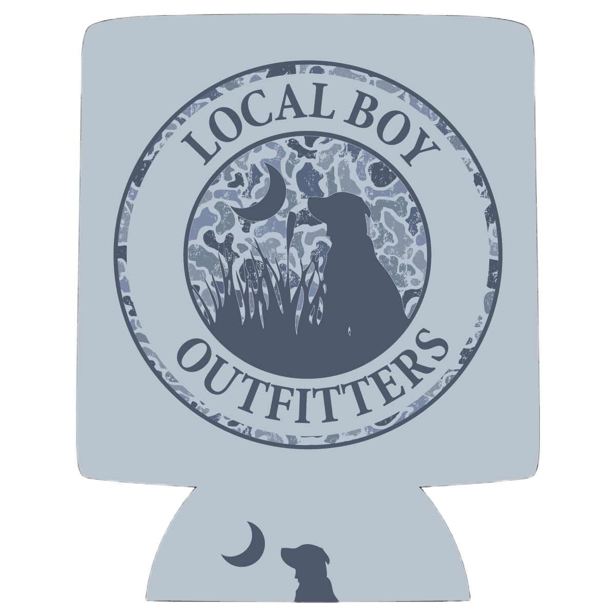 Original Distressed LCF Cobalt Circle Koozie