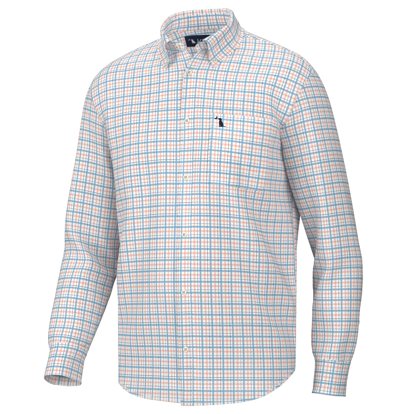 Taylor Dress Shirt - Sky/Coral/Dark Teal