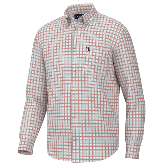 Faulk Dress Shirt - Salmon/Light Teal/Teal