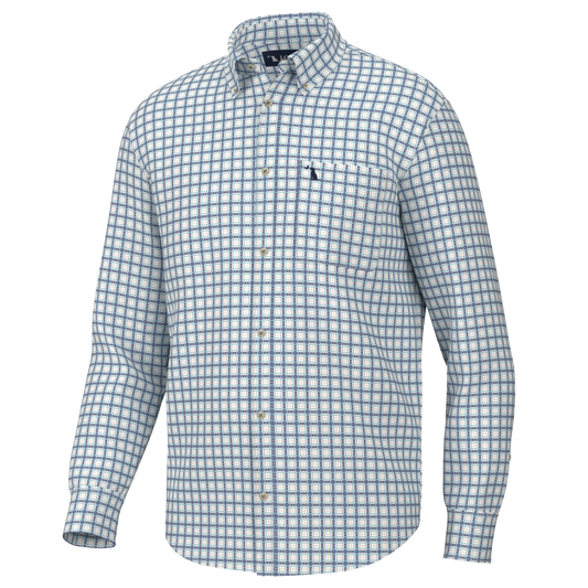 Faulk Dress Shirt - Slate/Teal/Peach