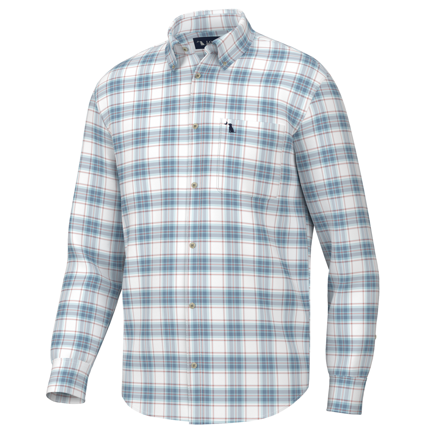 Miller Dress Shirt - Plum/Light Blue/Salmon