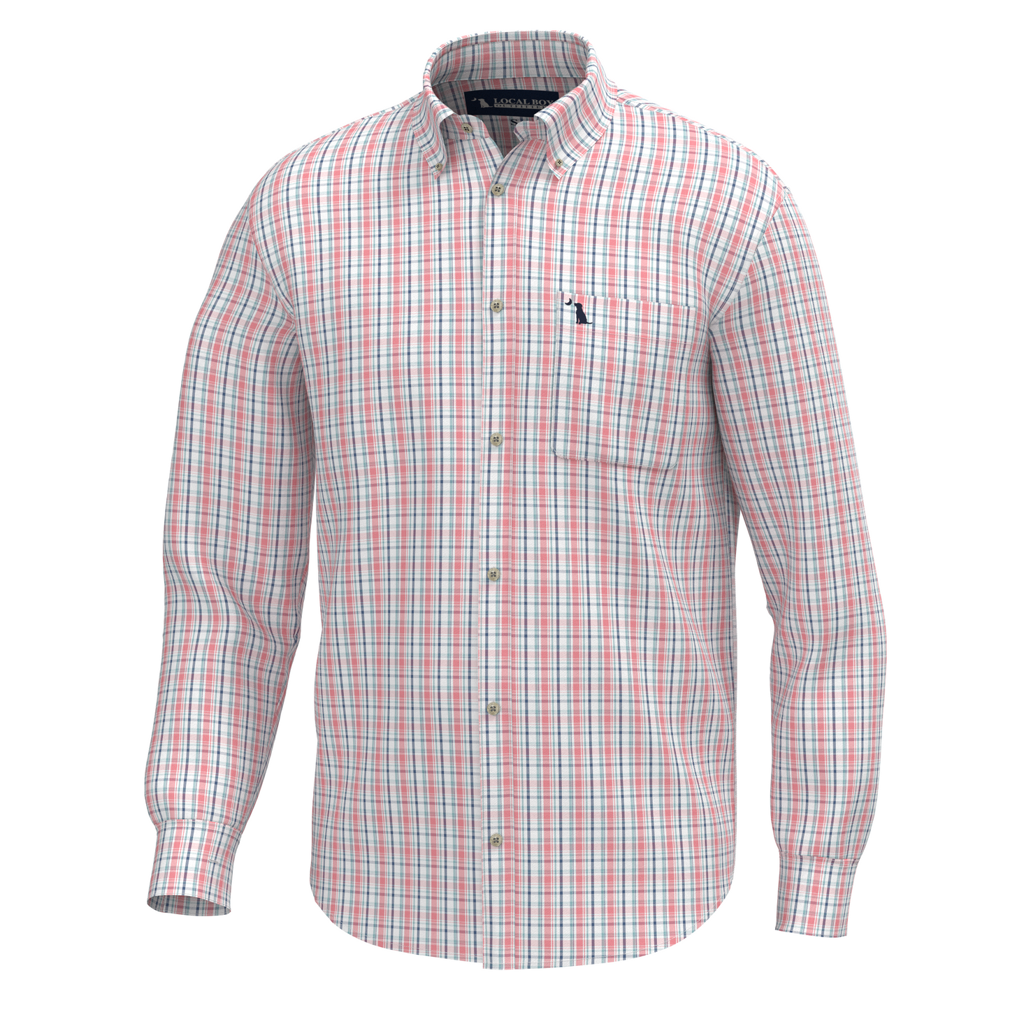 Buffkin Dress Shirt - Spearmint/Plum/Pink