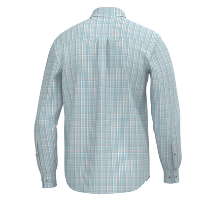 Buffkin Dress Shirt - Teal/Aqua/Salmon