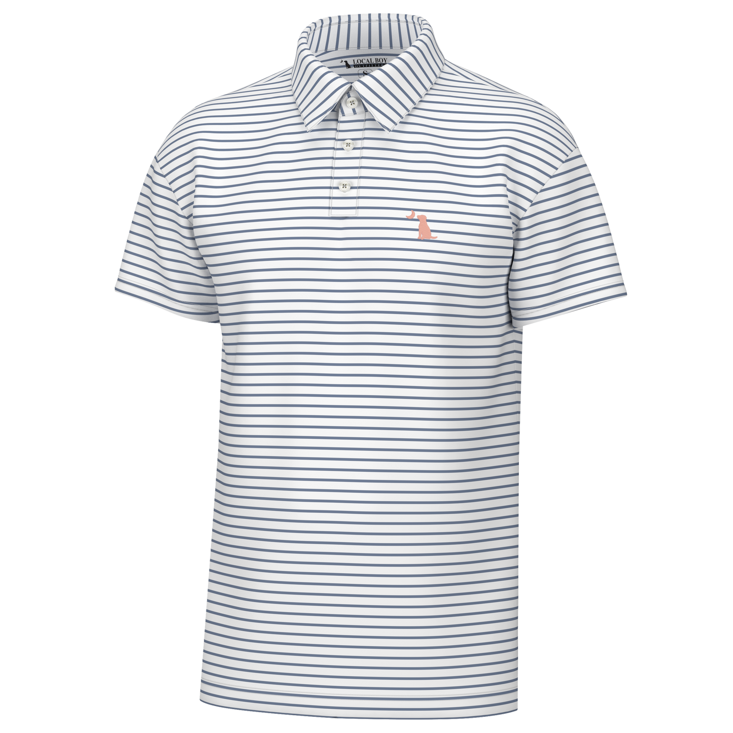 Edisto Polo - Turquoise/White