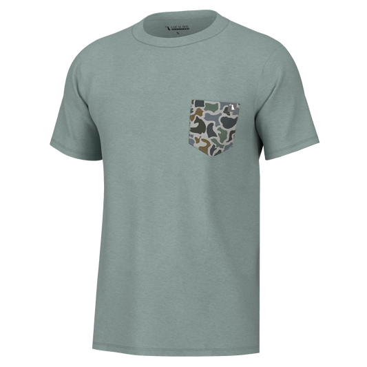 Youth Short Sleeve Heather Blend Crew - Mist