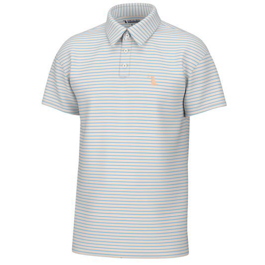 Surfside Polo - Light Blue/Orange/White