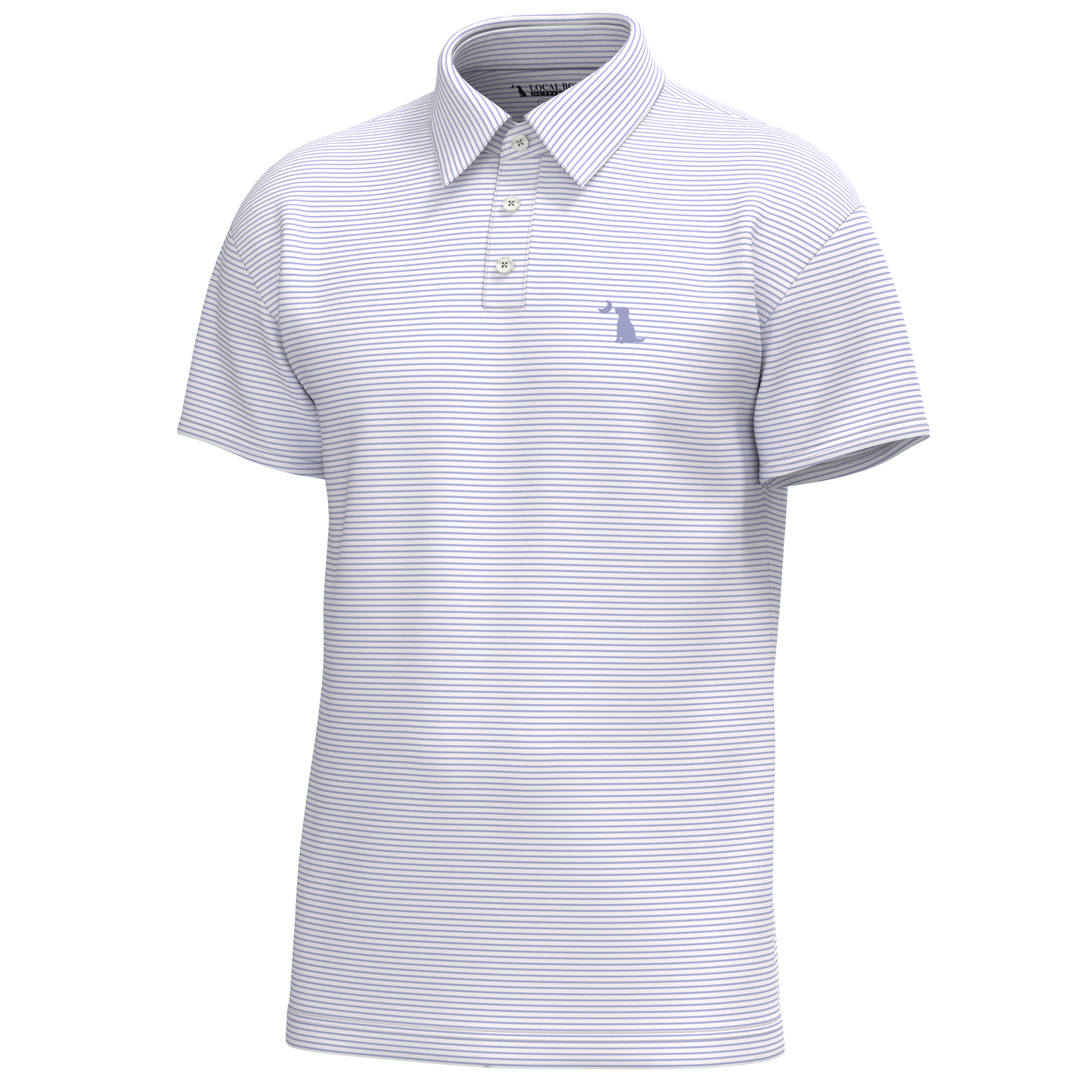 Driftwood Polo - Striped Opal Blue