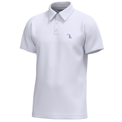 Driftwood Polo - Striped Opal Blue