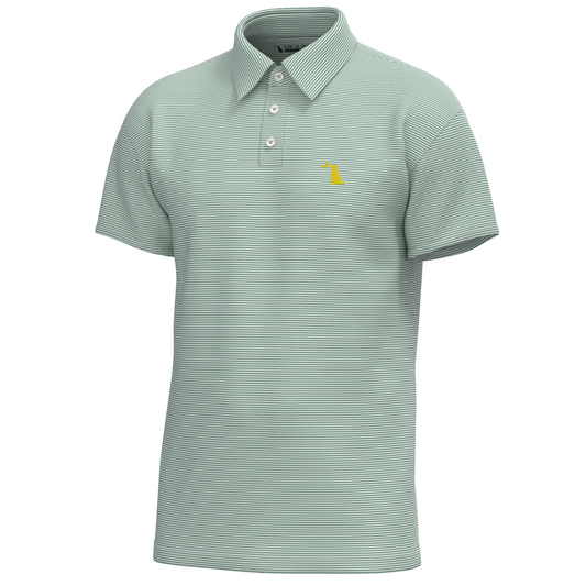 Driftwood Polo - Striped Pale Sage