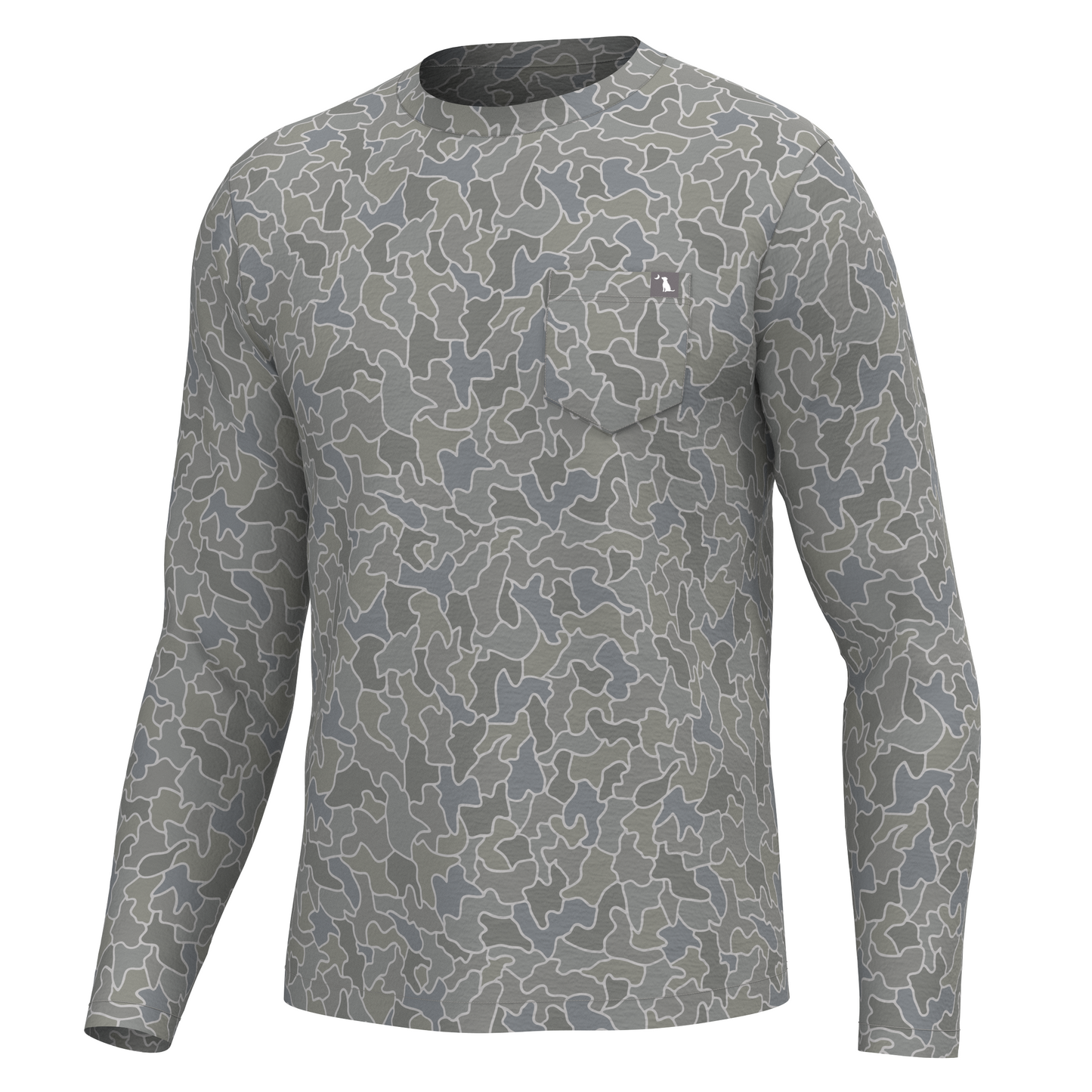 L/S Heather-Blend Crew - Cobblestone Gray