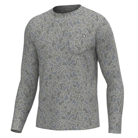 L/S Heather-Blend Crew - Cobblestone Gray