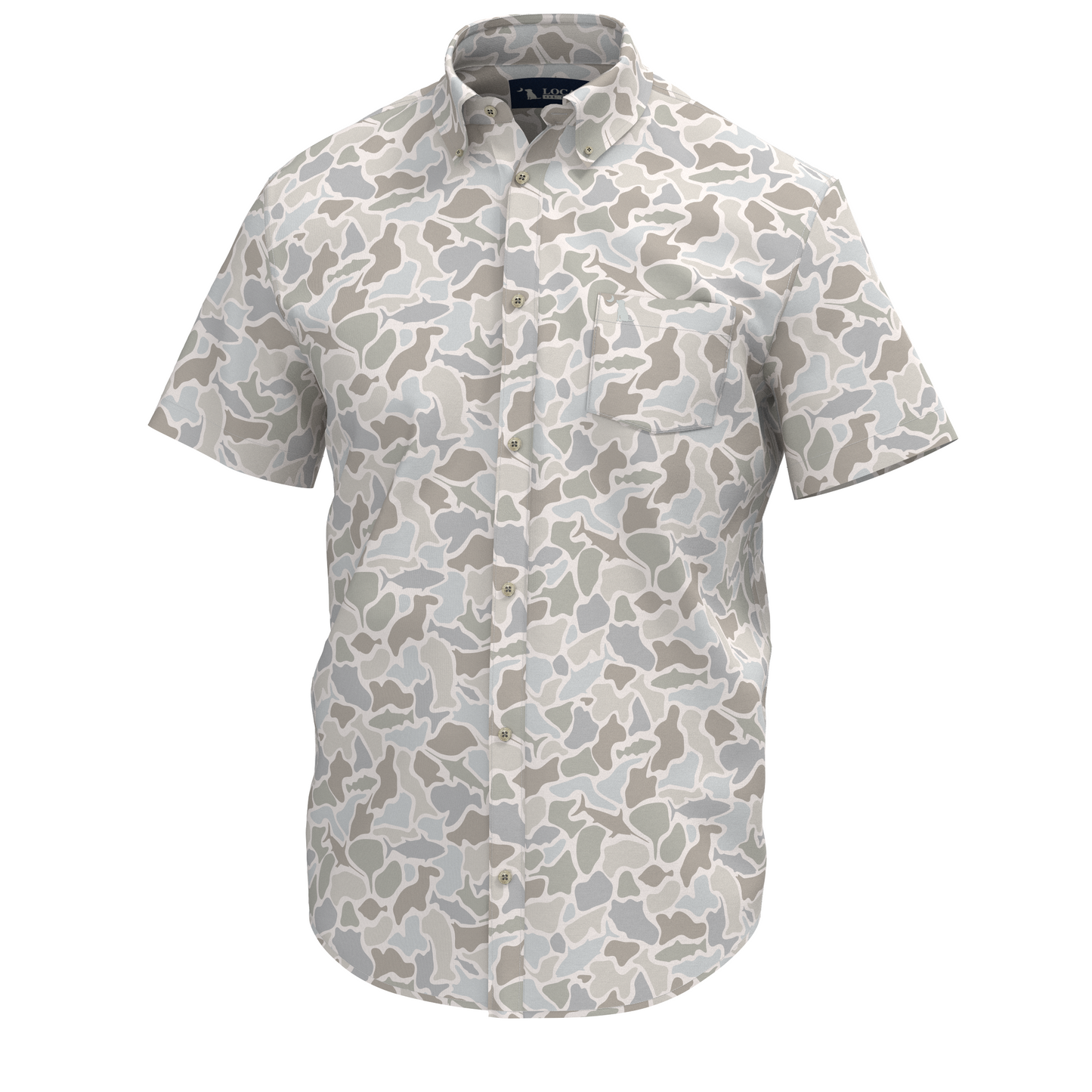 Low Country Button Down - Distressed LCF Cobalt