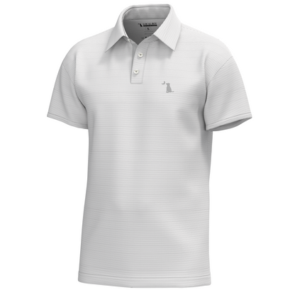 Palms Polo - Aqua/White