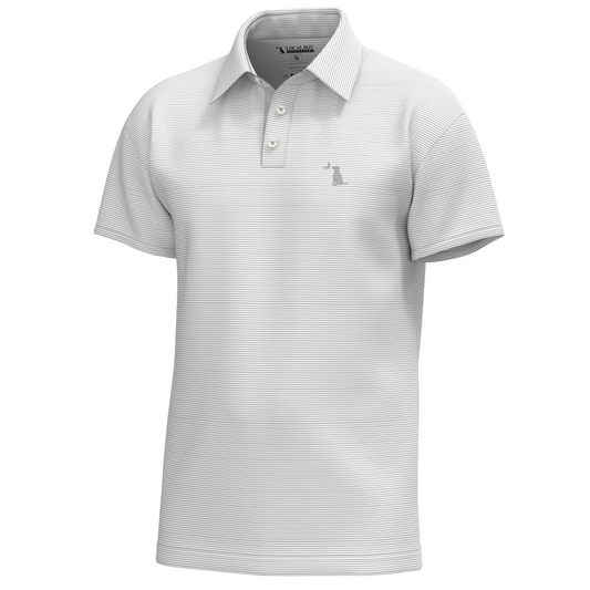 Youth Palms Polo - Light Gray/White