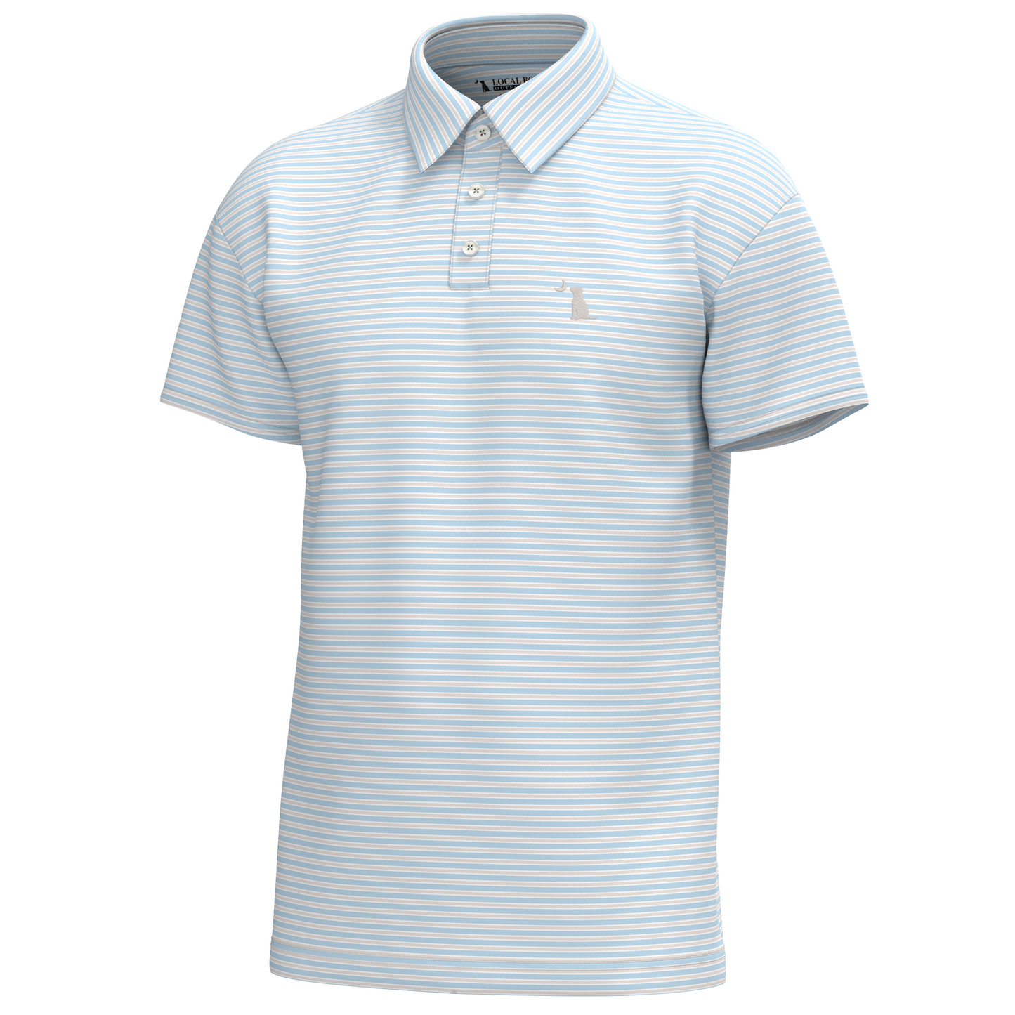Surfside Polo - Plum/Ice Blue/White