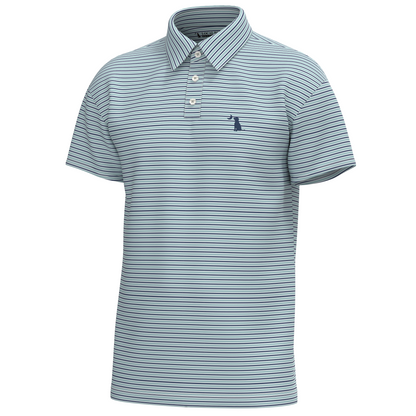 Surfside Polo - Plum/Ice Blue/White