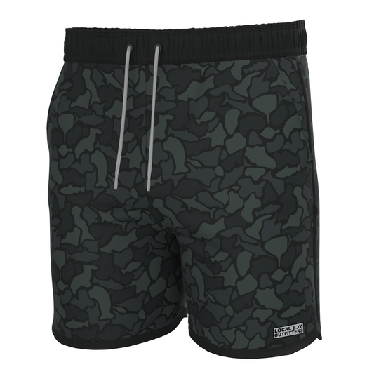 Wando Swim Trunk - Black Saltwater Camo