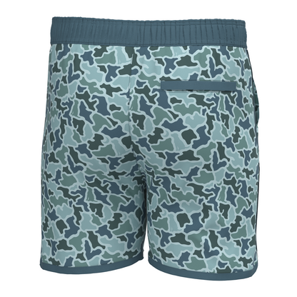 Wando Swim Trunk - Black Saltwater Camo