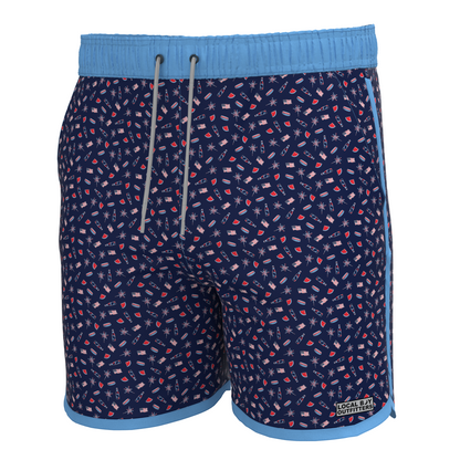 Wando Swim Trunk - Navy/Light Seafoam