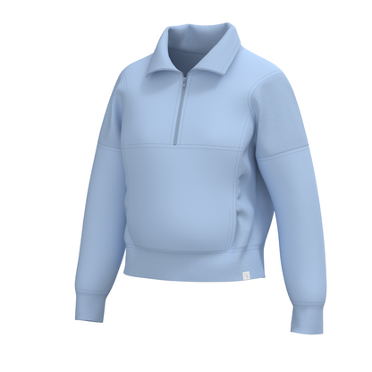 LG Velvet Fleece Quarter Zip - Periwinkle