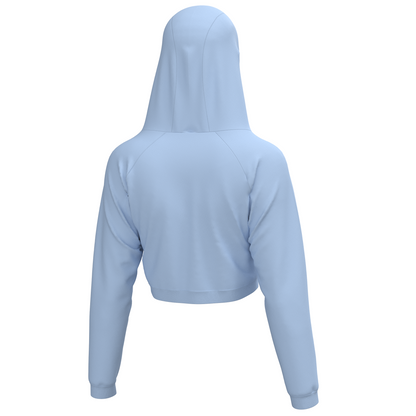 Local Girl Velvet Fleece Cropped Hoodie - Periwinkle