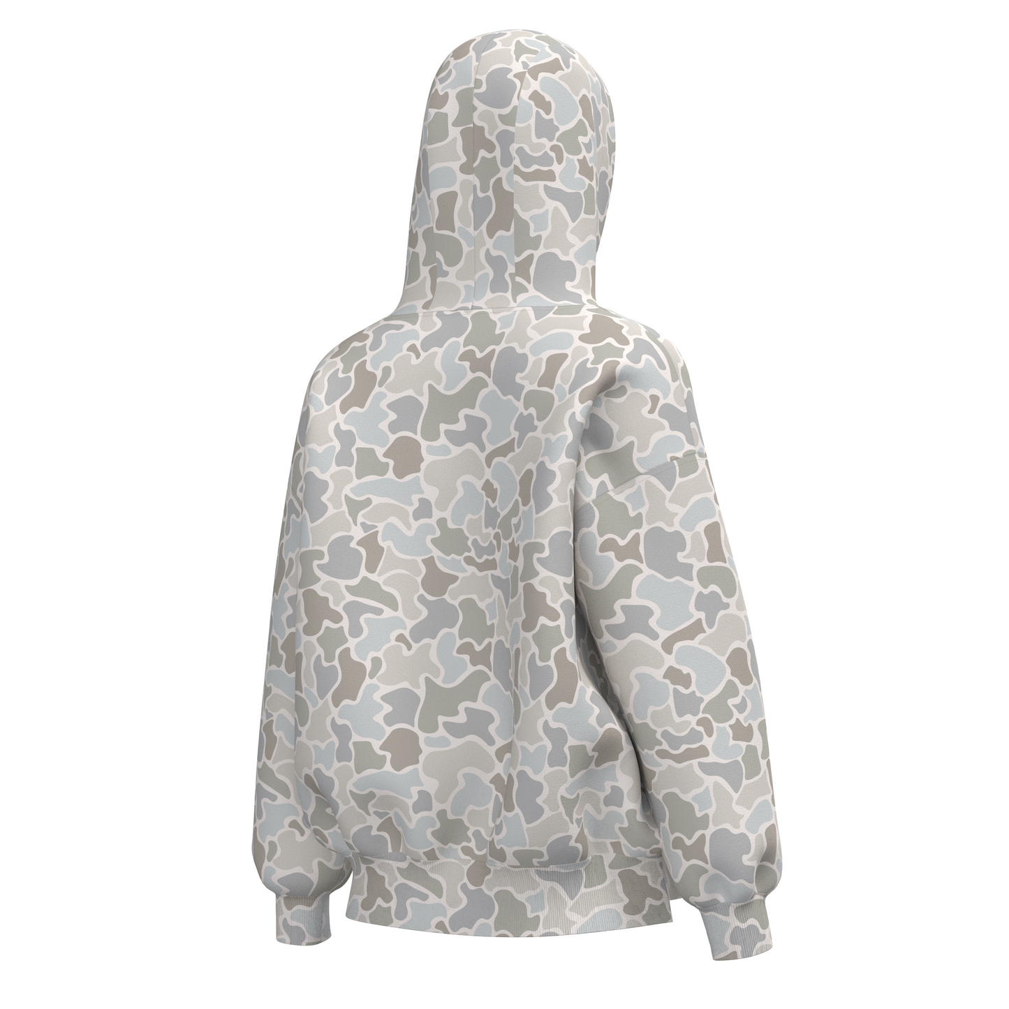 Local Girl Velvet Fleece Front Zip Hoodie - Forest Camo Saltwater