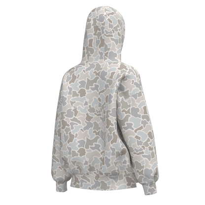 Local Girl Velvet Fleece Front Zip Hoodie - Forest Camo Saltwater