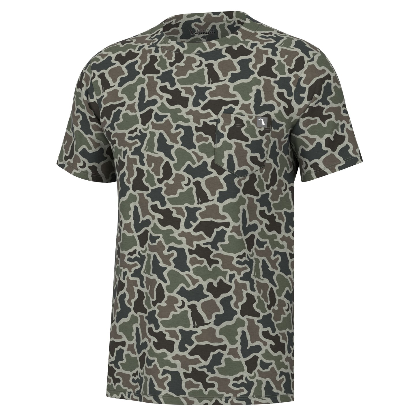 S/S Heather-Blend Crew - Dog & Moon Camo