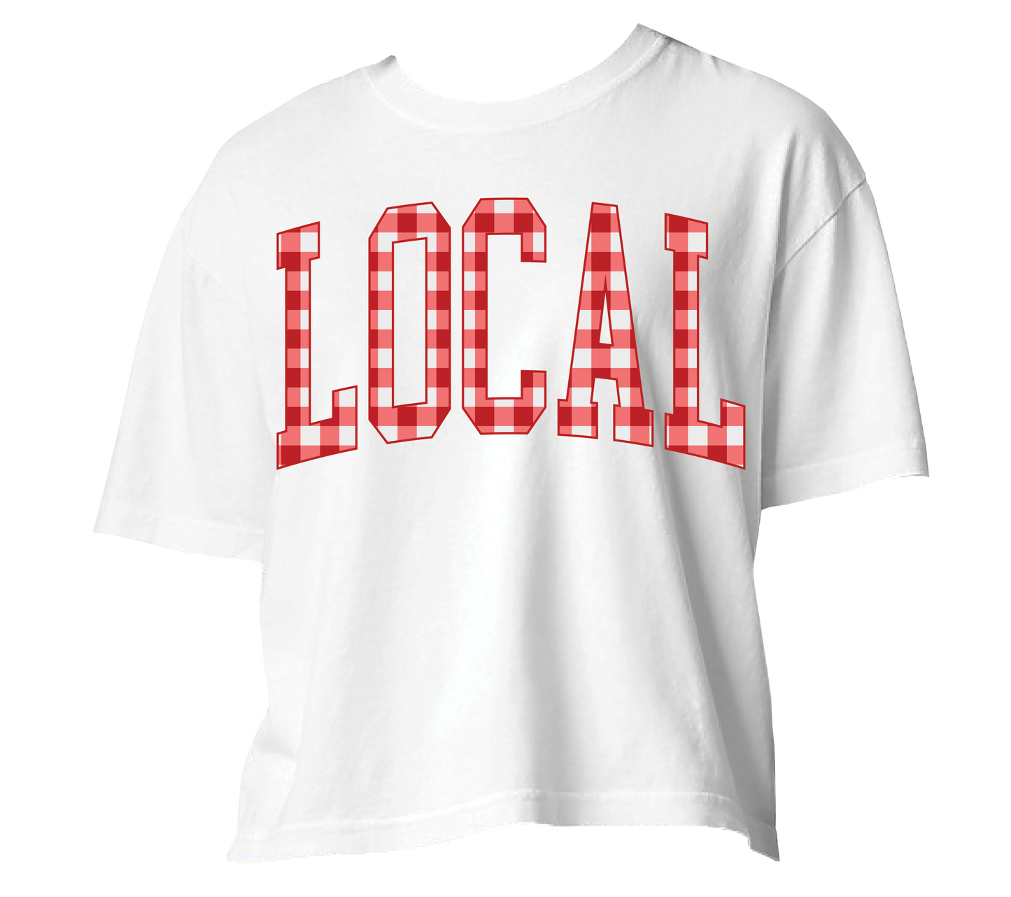 LG Gingham Crop Tee