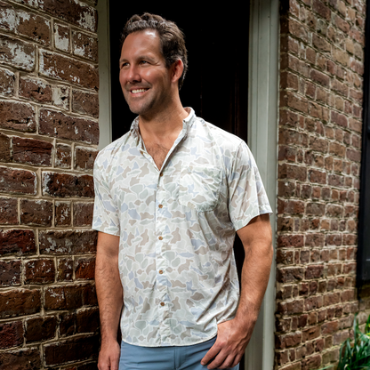 Low Country Button Down - Distressed LCF Cobalt