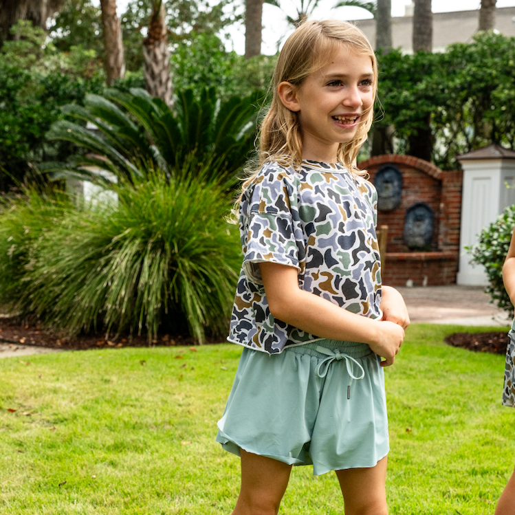 Local Girl Youth Petal Shorts - Jade