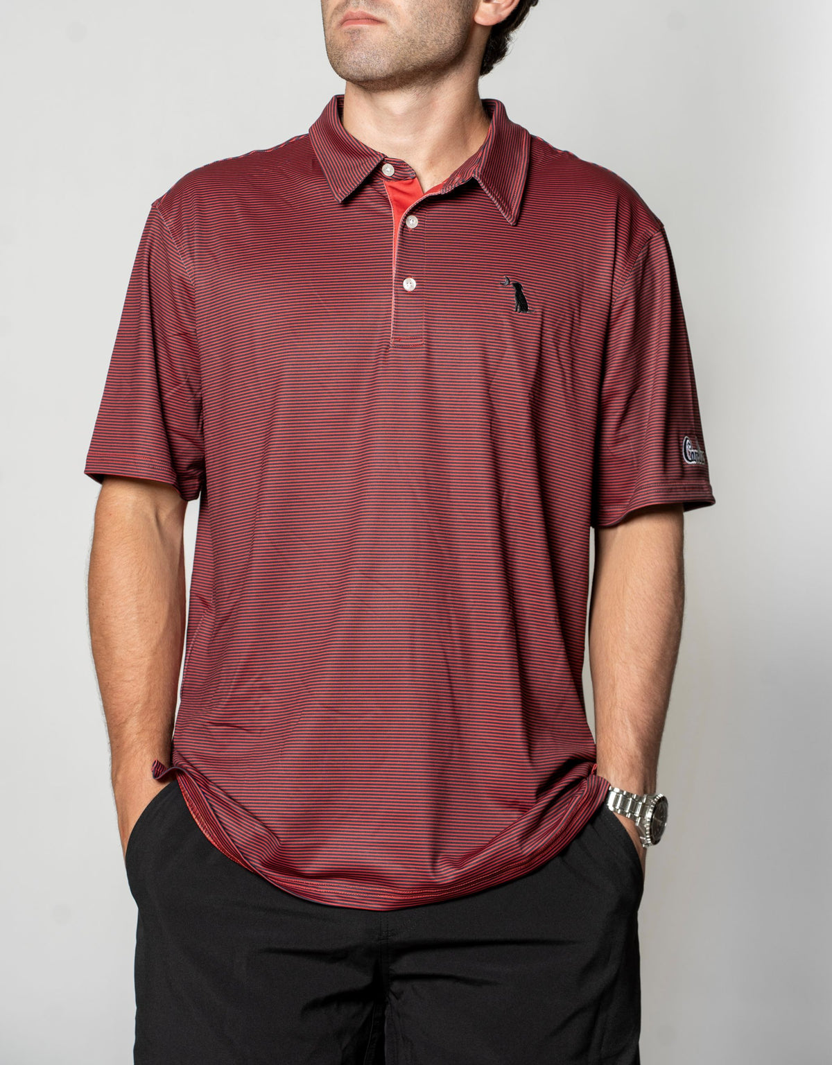 South Carolina Script Palms Polo - Garnet/Black