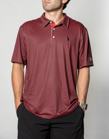 South Carolina Script Palms Polo - Garnet/Black