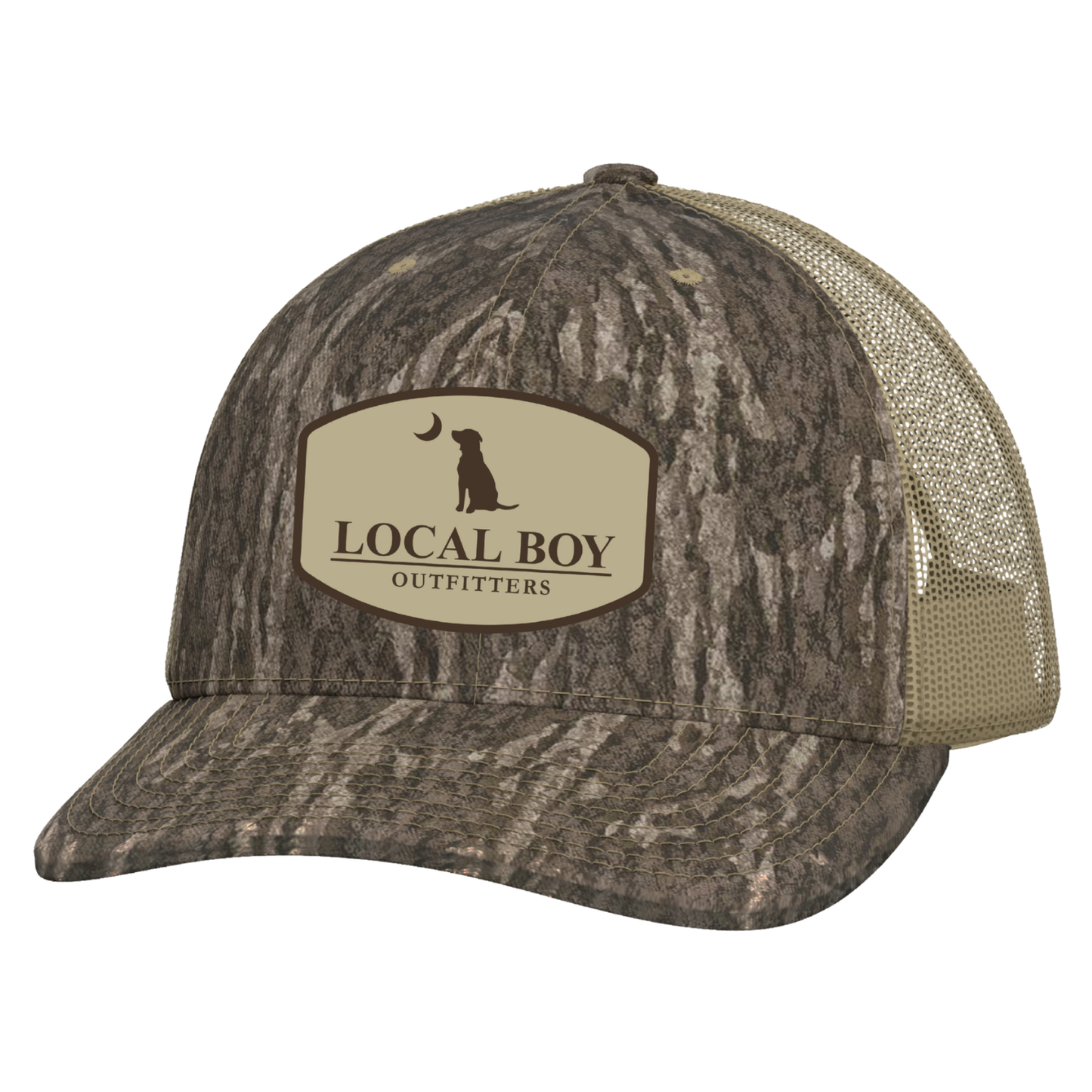 Pocket Badge Trucker Hat - Mossy Oak Bottomland