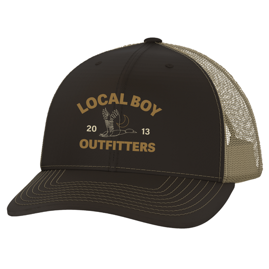 Duck Lines Trucker Hat - Brown/Khaki