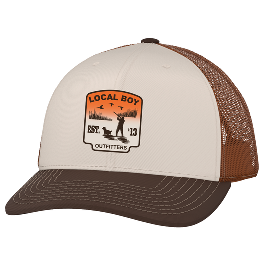 Sunset Shot Trucker Hat - Cream/Rust/Brown