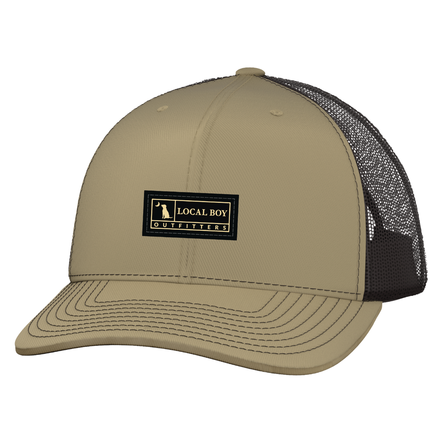 Woven Label Trucker Hat - Khaki
