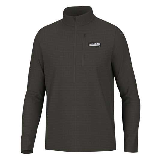 Waffle Half Zip - Deep Mocha