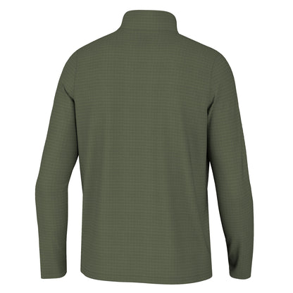 Waffle Half Zip - Olive Green